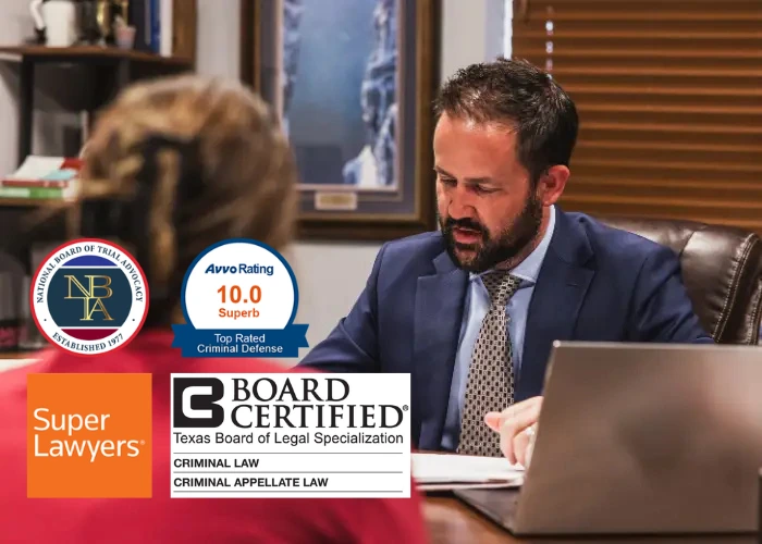 Jacob Blizzard, Texas Board of Legal Specialization certified in Criminal Law and Criminal Appellate Law